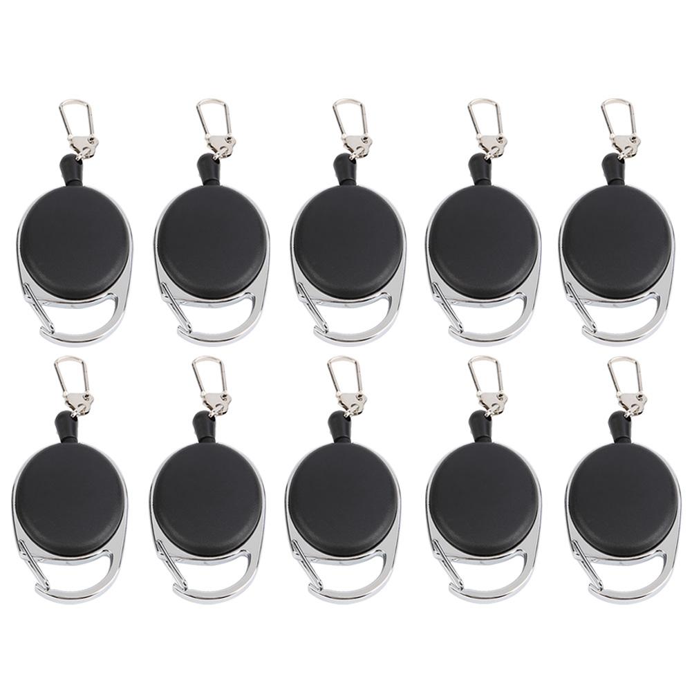 60 см нейлоновый трос выдвижной брелок растягивающийся застежка ключи анти-потерять брелок (10 шт)