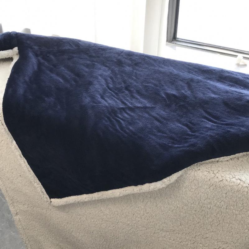 Очень большое детское бархатное одеяло для сна и накидка с капюшоном - Толстая, уютная осенне-зимняя шаль