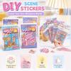 Cartoon 3D Landscape Sticker Book Decorative Miniature Scene Collage DIY Cabin Scene Sticker  Toy