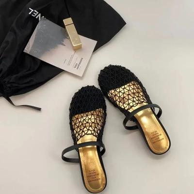Летний новый стиль популярные сетчатые сандалии с вырезами женские модные балетки неглубокие пляжные туфли комфортные ретро женские шлепанцы zapatos mujer