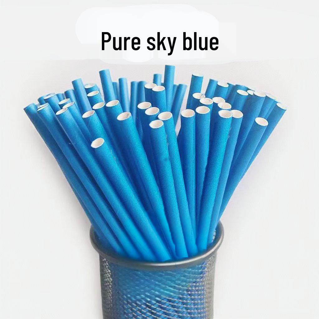 Individually Wrapped Biodegradable Striped Paper Straws