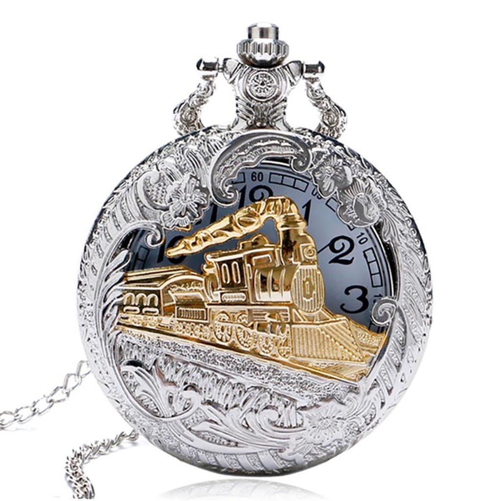 Vintage Pendant Pocket Quartz Pocket Watch Necklace