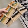 Прозрачные стеклянные соломинки с изогнутым концом для сока и молока, в двойной коробке - Простой корейский стиль, коровья кожа