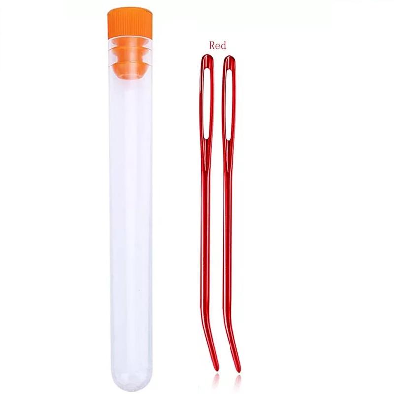 Набор игл для вязания пряжи, гобеленовые иглы с загнутым кончиком для пряжи, иглы с большим ушком и тупым ушком для ручного шитья, вязания крючком