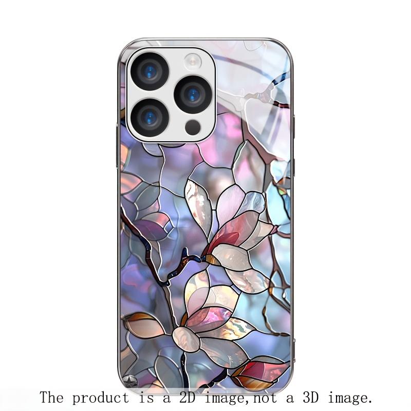 Стеклянный чехол для телефона с принтом, подходит для iPhone 17 16 15 14 13 12 11 Pro/Max/Plus, противоударная задняя крышка