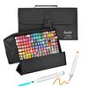 Sanjoki Marker Pen Set 120 Colors Thick and Fine Ends Hobby Art Supplies Carrying Case Included