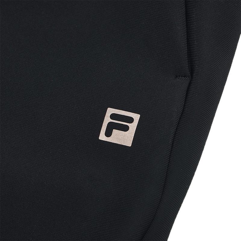Fila Атлетика Фитнес Простые Повседневные Универсальные Трикотажные Спортивные Брюки Женские Брюки Глубокий Черный A11W511605FBK