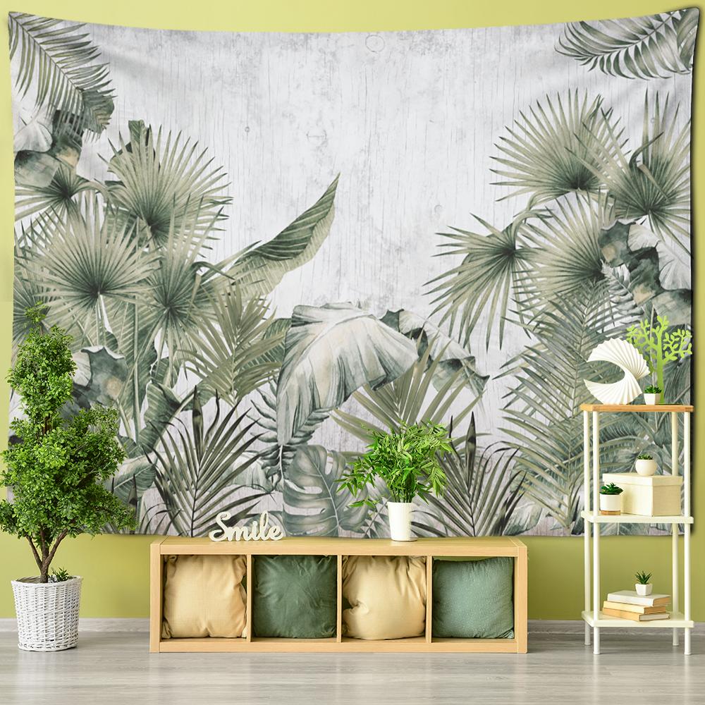 Дерево гуавы банановое растение гобелен настенный Пальмовая ветвь тропический пейзаж хиппи тапиз общежитие ТВ фон Настенный декор