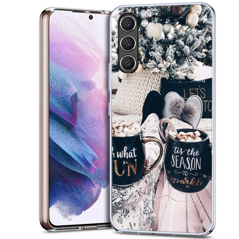 Зимний Кофе Рождественский Чехол для Телефона для Samsung A17 A37 A57 A55 A35 A25 A15 A54 A14 A24 A34 A13 A23 A33 A53 A07 A05S A04S A03 A73