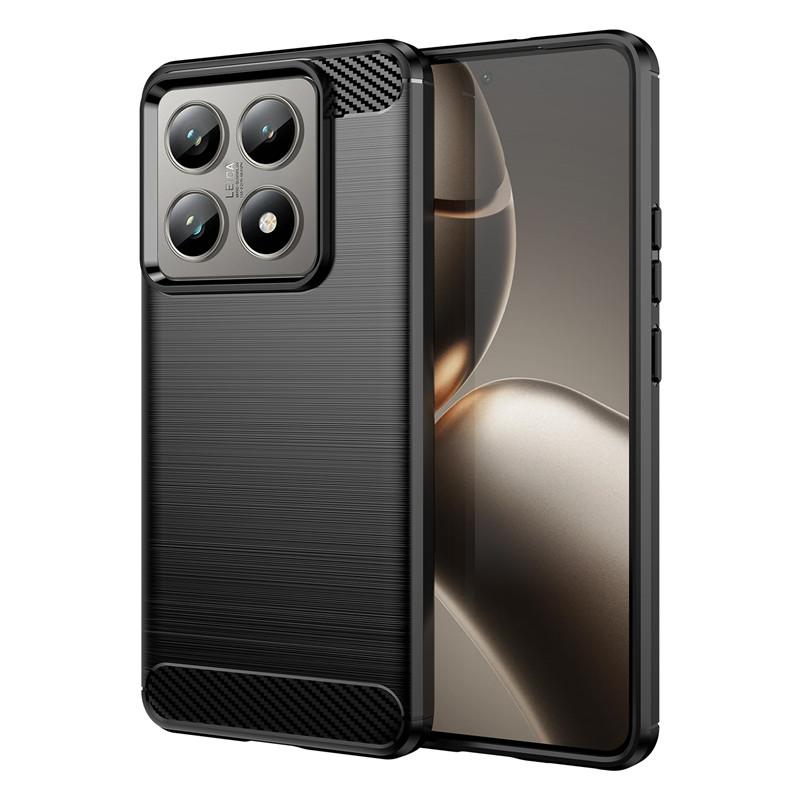 Для чехла Xiaomi 14T Для чехла Xiaomi 14T Pro 6,67 дюйма Ударопрочный силиконовый бампер из углеродного волокна Для Xiaomi 14 T 14T Pro 5G