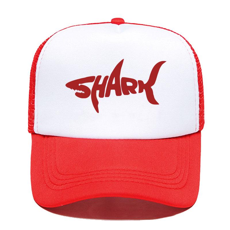 New Shark Print Baseball Cap Funny Casual Unisex Women Parentchild Hats Mesh Visor Outdoor Sun Hat Adjustable Caps
