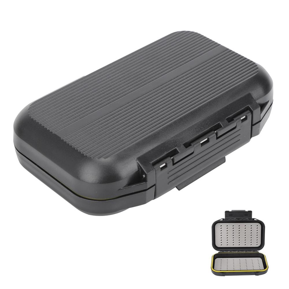 ABS Fishing Bait Box Double Sided Tackle Box Portable Fly Lure Storage Case for Anglers