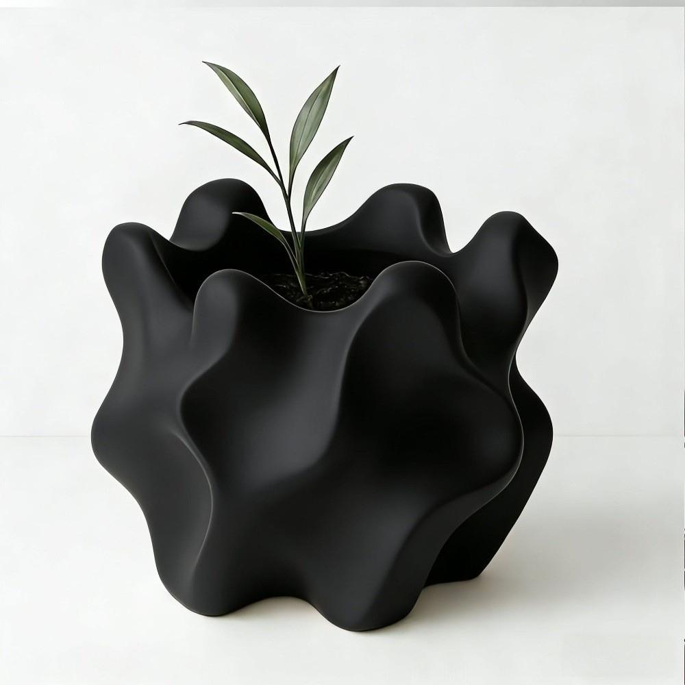 3D Printed Succulent Pot Desktop Storage Flowerpot Modern Retro Irregular Planter Indoor
