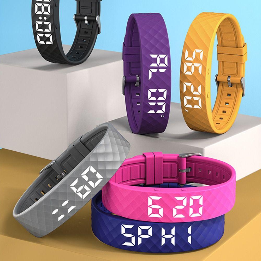 Водонепроницаемый фитнес-трекер 8 комплектов настроек будильника Фитнес-браслеты Будильник Часы для студентов