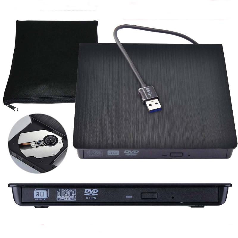 Драйвер USB 3.0 DVD-RW Портативный внешний оптический привод CD DVD RW ROM-плеер для портативного компьютера