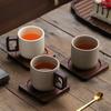 Глиняная грубая керамическая кофейная чашка в китайском стиле, бытовая маленькая и изысканная чашка для латте из матовой керамики, нишевый ретро-дизайн