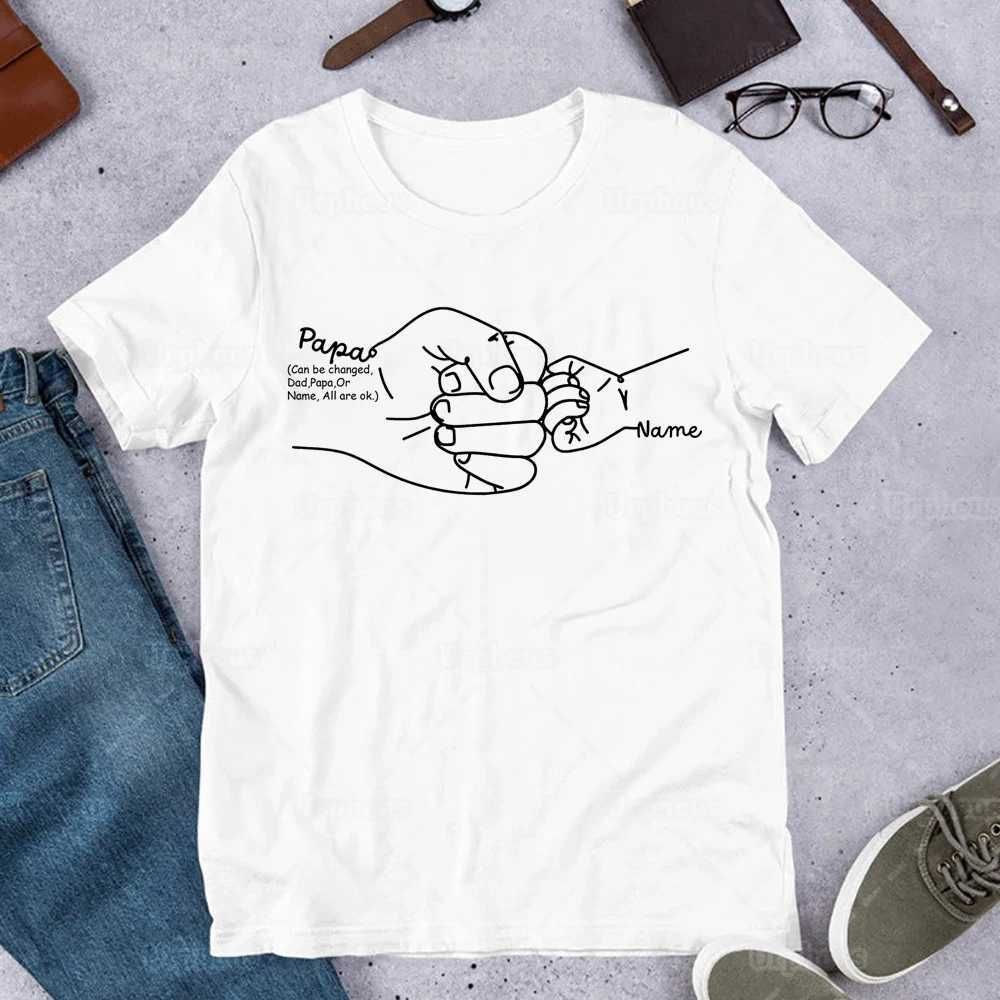 Mens T Shirts Hand Drawn Dad Fist Bump Dad Day Shirt Custom Dad Shirt Personalized TShirt Grandpa Graphic Fun Cute TShirt