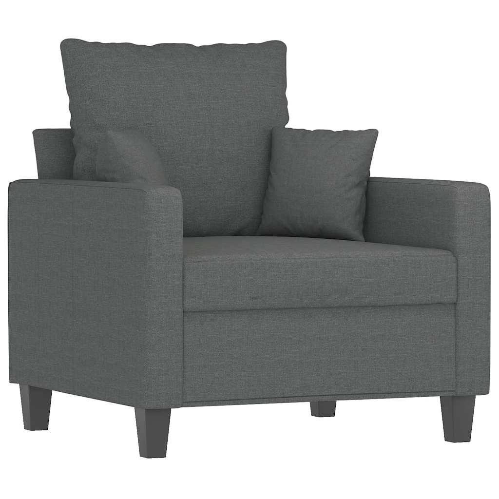 Armchair Dark Grey 60 cm Fabric