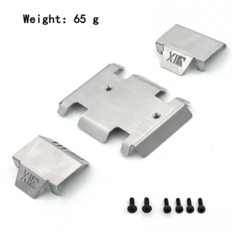 Stainless Steel Chassis Armor Axle Protector Skid Plate For RGT EX86190 EX 86190 LC76 1/10 RC Crawler Car Upgrade Parts