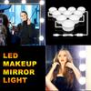 LED Makeup Mirror Light Bulbs USB Hollywood Vanity Make Up Mirror Lights Bathroom Dressing Table Lighting Dimmable LED Wall Lamp
