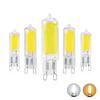 1/5/10pcs G9 LED Light Bulb 7W 9W 10W 220V LED Glass Bulb COB 360 Beam Angle Replace Halogen Chandelier Lights High Brightness