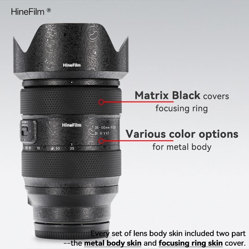 Пленка Hinefilm для объектива Tamron 35-100 F2.8 для Sony FE Mount Наклейка на объектив 35 100 Skin 35100 Защитная пленка 35-100mm F2.8 Wrap Skin