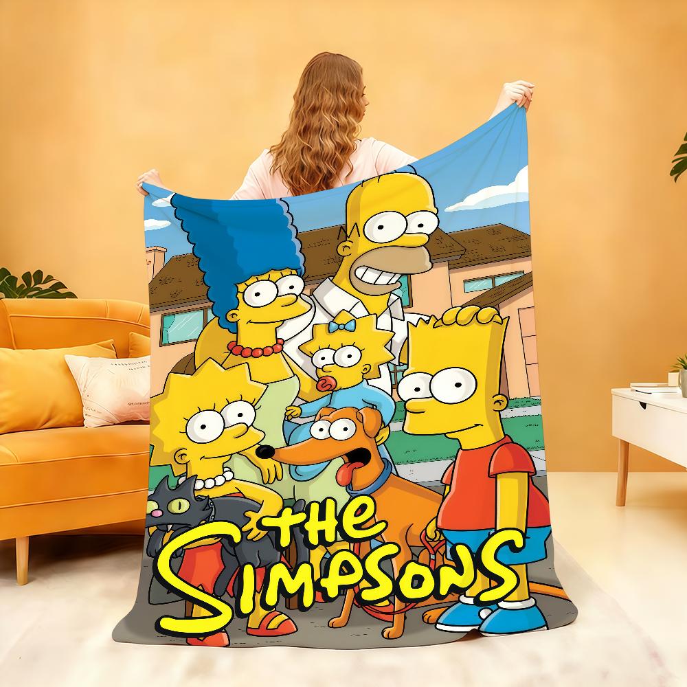 Мультяшное Аниме T-The S-SimpsonS Плед Для Мягкого Пледа для Пикника Кровати Дивана Дома Спальни Уютный Теплый Комфортный