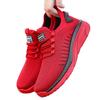 Модные весенние красные повседневные туфли сетчатые дышащие кроссовки для мужчин уличные слипоны для ходьбы мужские кроссовки на шнуровке мужская спортивная обувь