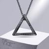 Ожерелья с подвесками в стиле норвежских викингов Vnox, подвеска-треугольник Мебиуса для мужчин из нержавеющей стали, геометрический воротник Vegvisir Nordic Valknut