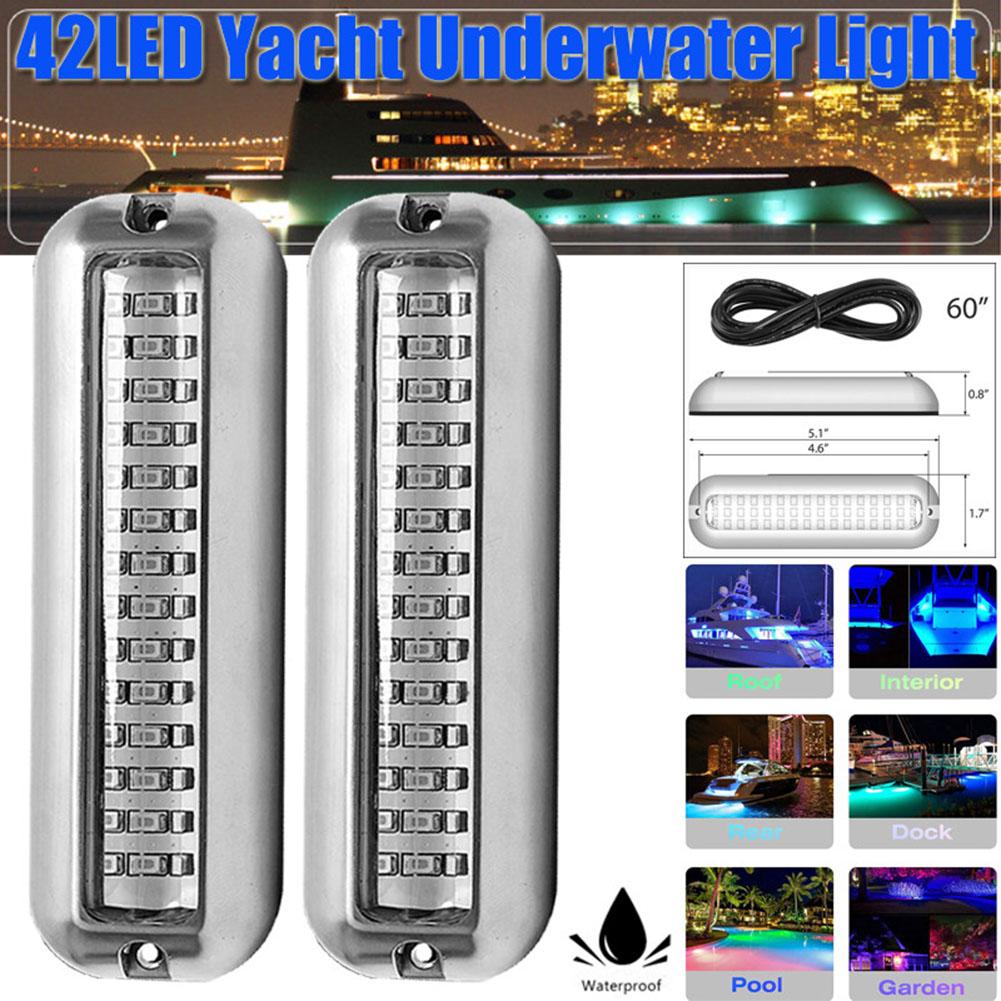 42LED Marine Navigation Light Stainless Steel Sailing Signal Light 10-30V Anchor Light IP68 Waterproof 80W Ship Boat Accessories