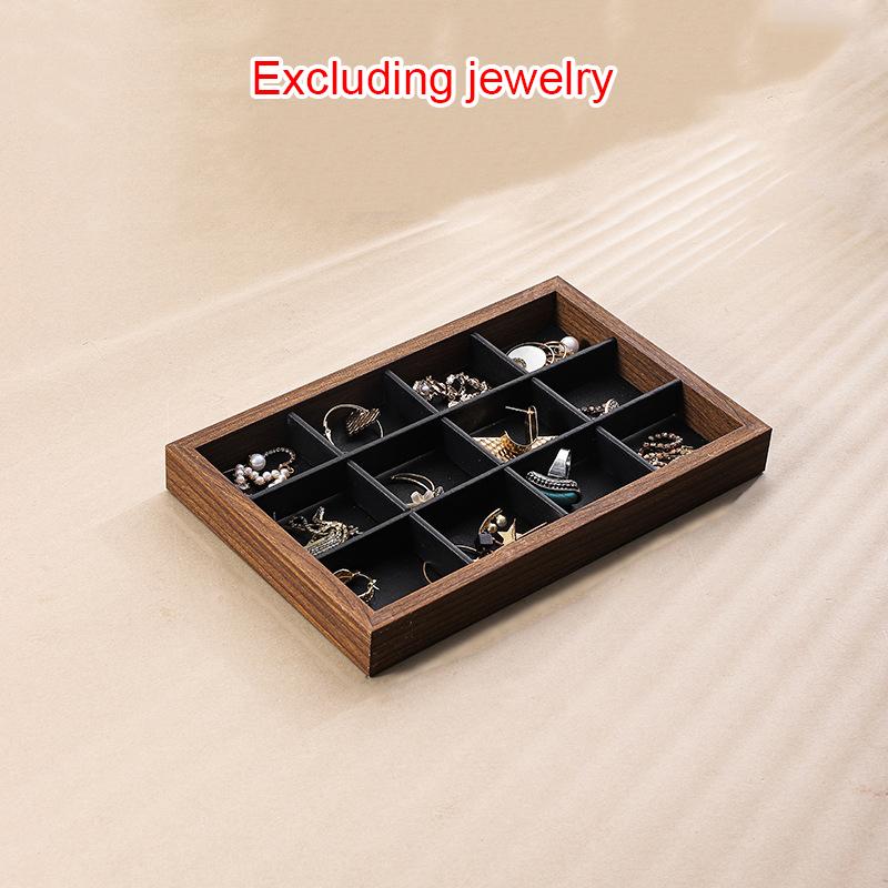 1шт лоток для ювелирных изделий большой емкости ореховая коробка дисплей кольца и ожерелья дисплей лоток торговый прилавок много стилей