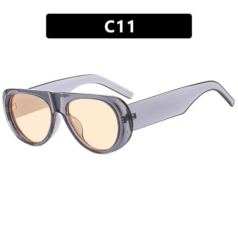 Винтажные очки-авиаторы с большой оправой для женщин и мужчин, солнцезащитные очки, дизайнерский бренд класса люкс, популярные панк-очки, очки для путешествий на открытом воздухе