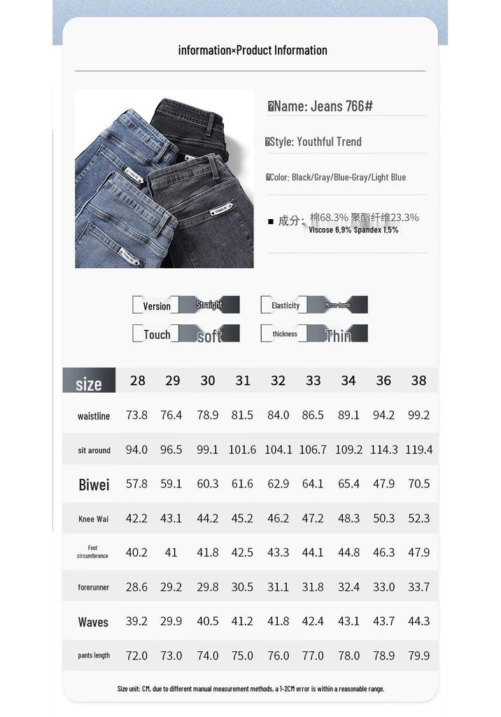 Pierre Cardin Men's Summer Thin Straight Loose 7-Point Denim Shorts
