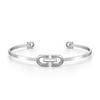 GEIGER Jewelry Signature Cubic Bangle Silver Bracelet GISVBB006