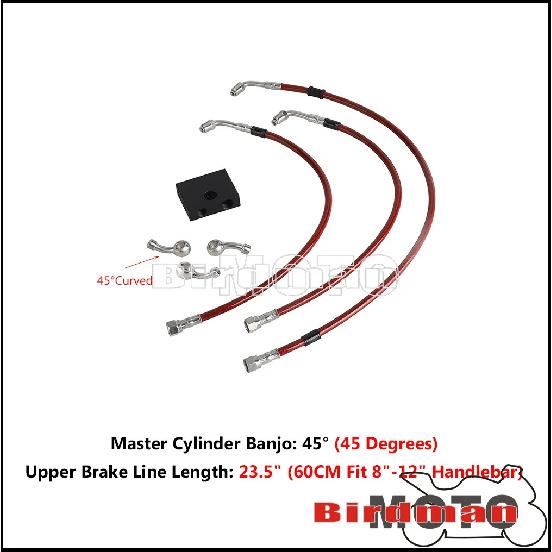 Motorcycle Master Cylinder Braided Line Steel Wires Throttle Cable For Harley Dyna Low Rider 2014-2017 Harley Dyna Fat Bob 12-17