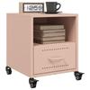 VidaXL Bedside Tables 2 Pcs Pink 36x39x43.5 Cm Steel, Cabinet, Bedroom Furniture, Phone Stand, Cabinet 846707