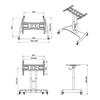 Red Sun 32-70 Inch Mobile Low-Profile TV Stand with 90° Flip
