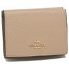 Тройное мини-портмоне Coach Outlet, Бежевый, Женское, 88666 IMTAU [Код товара]