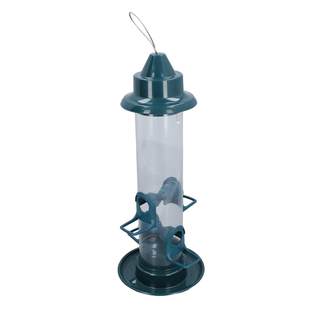 Подвесная кормушка для птиц, защищенная от белок, с регулируемым крючком, автоматическая кормушка для птиц с 4 жердочками для улицы