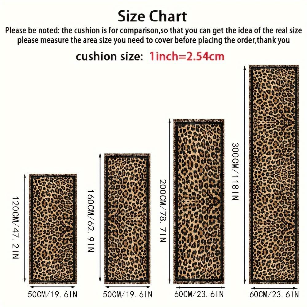 Leopard Print Light Luxury Style Corridor Long Strip Carpet, Anti-Slip And Washable Floor Mat, Entrance Decoration