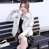 Leather Jacket Women's Short Spring and Autumn New PU Motorcycle Japanese and Korean Fashion Slim Little Leather Jacket Trendy Brand