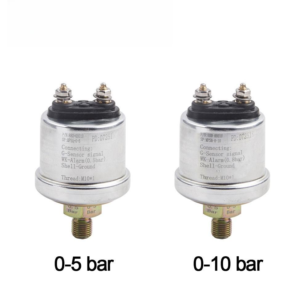 0-10bar Oil Pressure Sensor M10 Standard Thread Plug Type Transmitter Sensor Mechanical Equipment EngineTesting 0-5bar