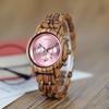 BOBO BIRD Women's Wooden Watch, Lightweight Quartz Analog Display with Date Display, Fashionable Wooden Watch (P18-3)