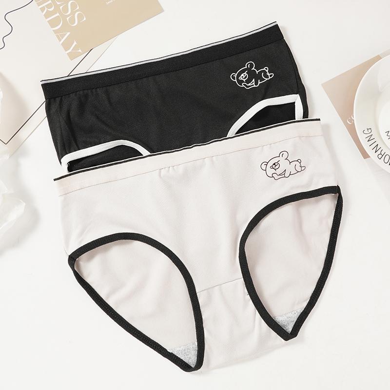 Трусики средней посадки для женщин, удобные трусы, женское антибактериальное дышащее нижнее белье