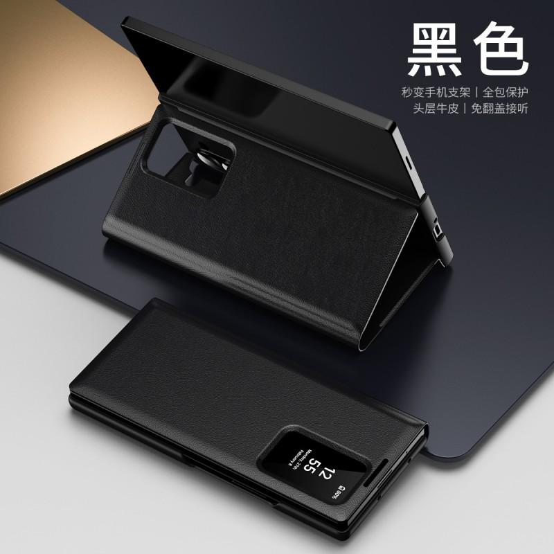 Case Galaxy Z Fold8 Fold7 Fold6 Fold5 Fold4 Fold3 Smart Window Leather Cover With Card Slot Stand Magnetic