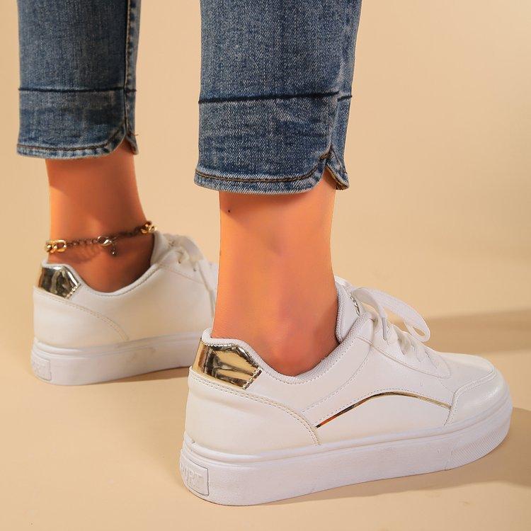 Большие размеры плоские белые туфли женские кроссовки женские повседневные туфли на платформе женские плоские белые туфли на шнуровке размер 42 женская спортивная обувь