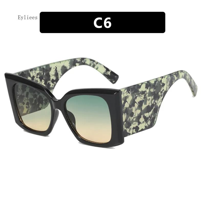 Designer Fashion Oversized Sunglasses for Women Vintage Big Frame Gradient Sun Glasses Female Shades Oculos De Sol