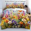 Цветочный Постельный Комплект Растения Пододеяльник Комплект Чехол для Одеяла с Наволочкой для Декора Спальни Подарок на День Рождения Подарок на Хэллоуин Рождественский Подарок