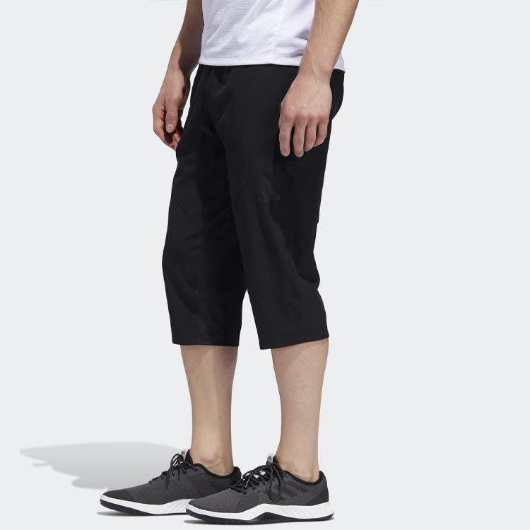 Adidas Мужские брюки три четверти Cool 34 WV с сетчатой ​​вставкой, черные DY7876