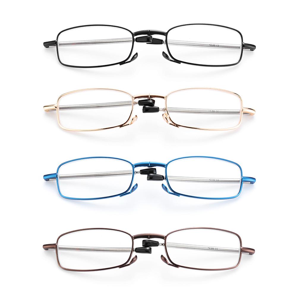 Складные очки для чтения с футляром Женские Мужские Легкие Мини Очки для пресбиопии Портативные Ультралегкие Маленькие Очки для дальнозоркости